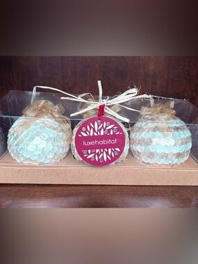 Habitat Set/3 Mother-of-Pearl Shell Decorative Balls❣️